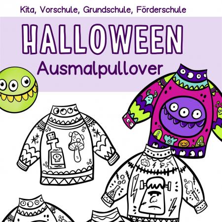 Ausmalbilder, Malvorlagen für Kinder Halloween Kindergarten, Grundschule, Förderschule, Herbstferien Ideen