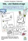 Regenwolke Regentropfen Bastelvorlage Ausmalbilder Kinder Herbst Frühling