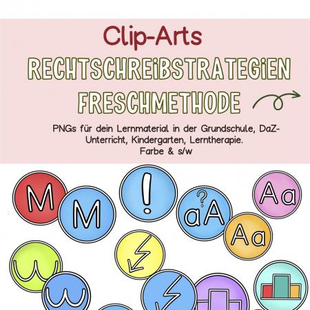 Clip-Arts, Grafiken Bilder Unterrichtsmaterial, Cliparts, Rechtschreibstrategien, Symbole, Fresch-Methode