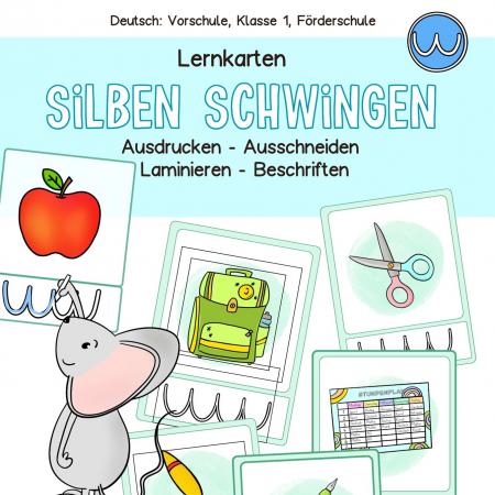 Silben schwingen Übungen Wörer Schule, Vorschule 1. Klasse, Deutsch, DaZ