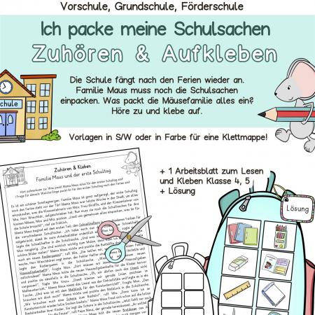 Hörübung Deutsch, Zuhören lernen Kinder, Grundschule, Vorschule, Schule 