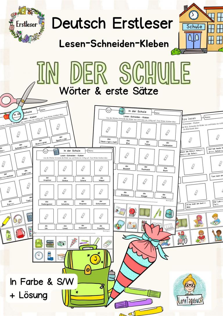 Lesen lernen 1. Klasse Deutsch, DaZ Schule, Klassenzimmer