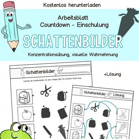 Schattenbilder, Vorschule, Einschulung, Kinder, Klasse1, Rätsel, 