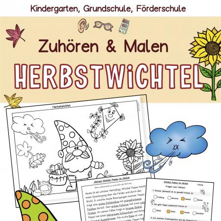 Hörübung Deutsch Hörverstehen Kinder Kindergarten Grundschule DaZ DaF Zuhören Herbst