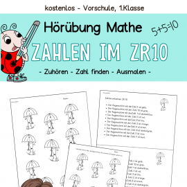 1.Klasse, Vorschule Mathe Zahlenraum 10, kostenlos verliebte Zahlen