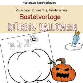 kostenlos pdf zum herunterladen bastelvorlage-ausmalbilder-kuerbis-halloween