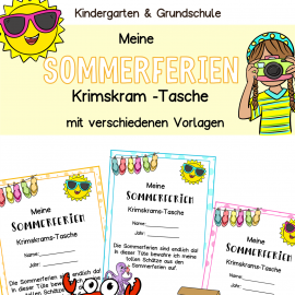 Sommerferien Plaudertasche, Erinnerung Kindergarten, Grundschule