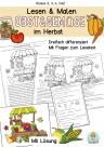 Leseübung Lesen verstehen und Malen Herbst Obst und Gemüse Deutsch Klasse 2, 3, 4, DaZ