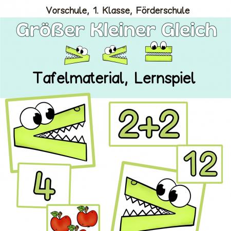 Mathe 1.Klasse Vorschule Förderschule Größer Kleiner Gleich Lernspiel Zahlenraum 10 20