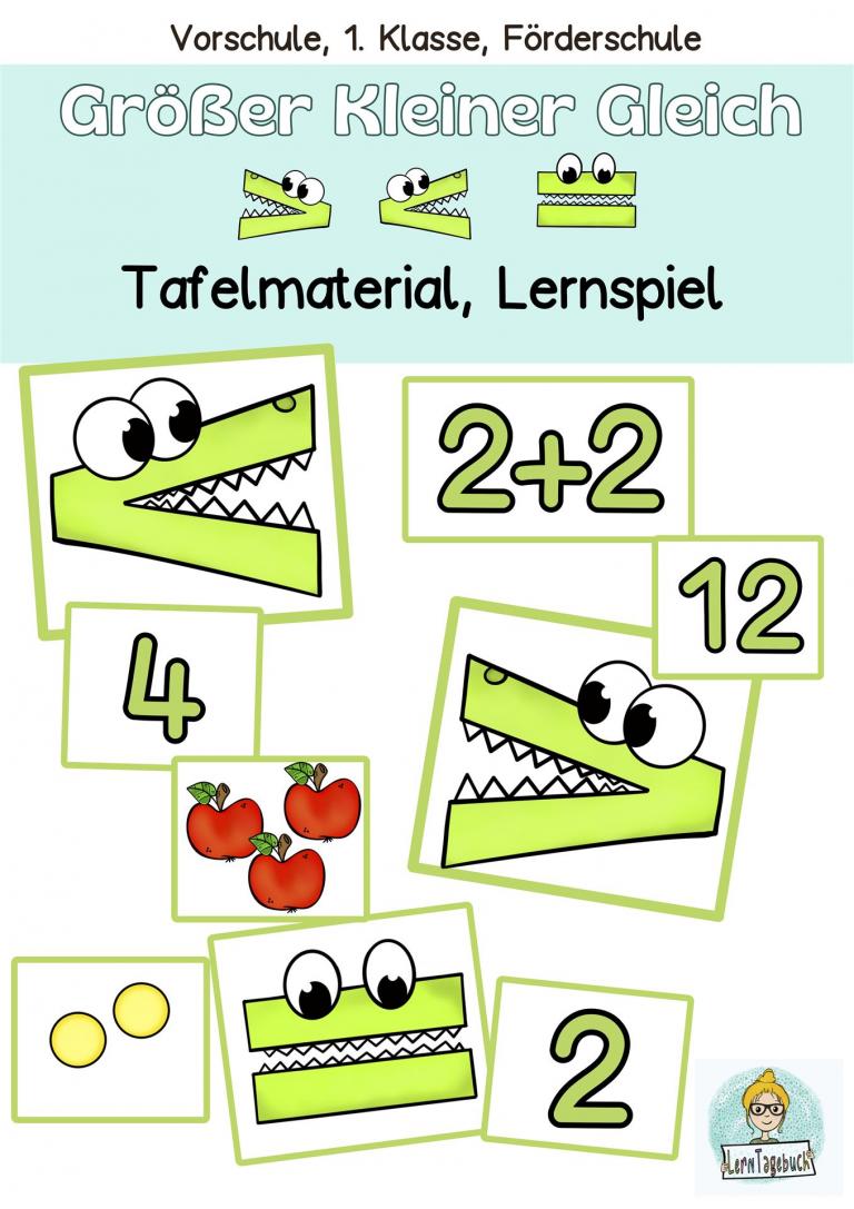 Mathe 1.Klasse Vorschule Förderschule Größer Kleiner Gleich Lernspiel Zahlenraum 10 20