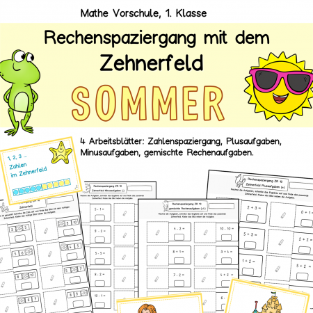 Erster Zahlenspaziergang, Rechenspaziergang ZR 10 1.Klasse Mathe