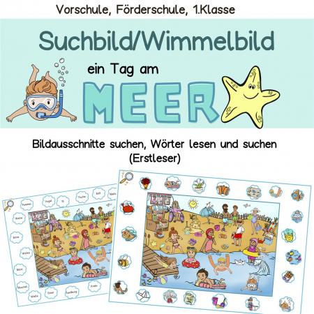 Suchbild Sommer Vorschule, 1.Klasse, Erstleser, Schulanfang