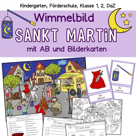 Sankt Martin Wimmelbild Kindergarten, Grundschule, DaZ Förderschule